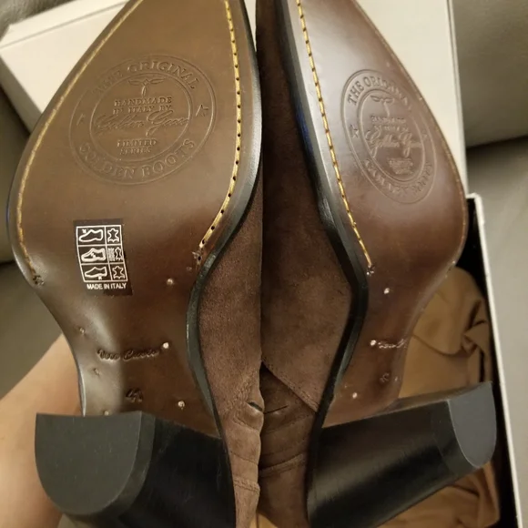 Golden Goose Limited Series Suede Leather Pointed Toe Cowboy Brown Boots… - Picture 10 of 10